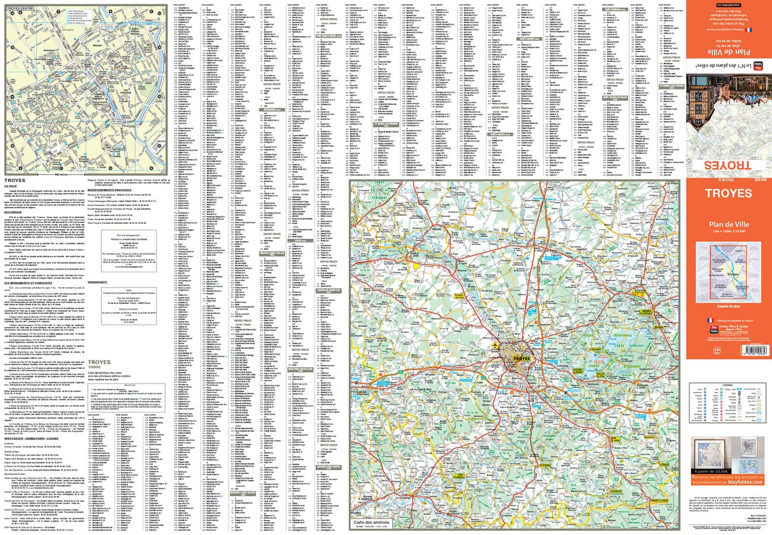Troyes, Aube - Plan de ville | Blay Foldex plan de ville Blay Foldex