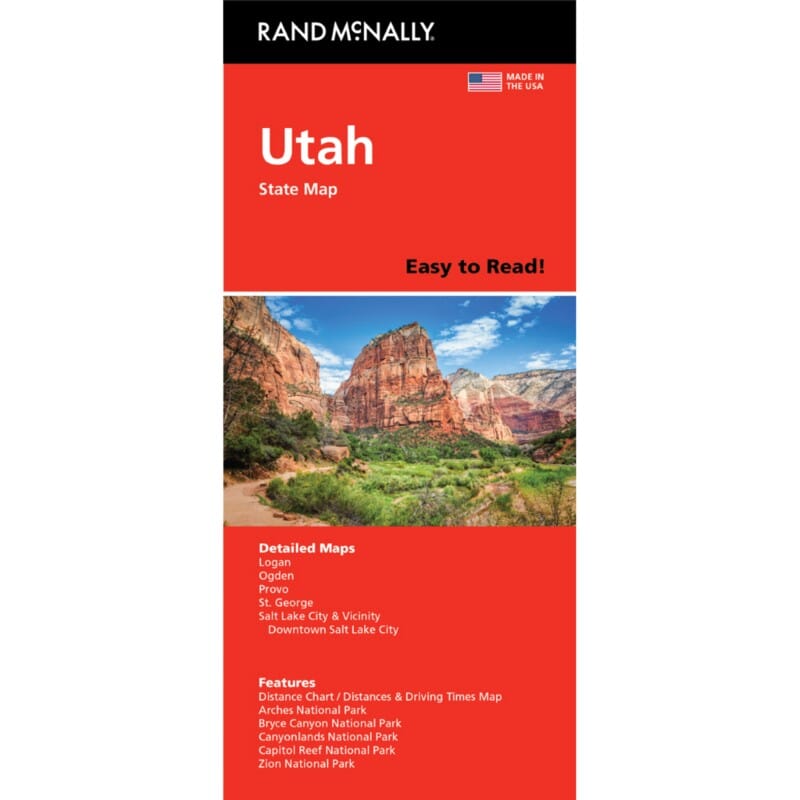 Utah, carte facile à lire | Rand McNally carte routière Rand McNally
