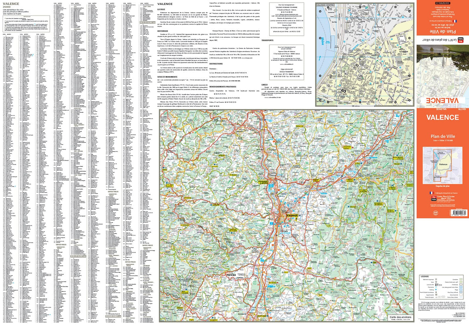 Valence, Drôme - Plan de ville | Blay Foldex plan de ville Blay Foldex