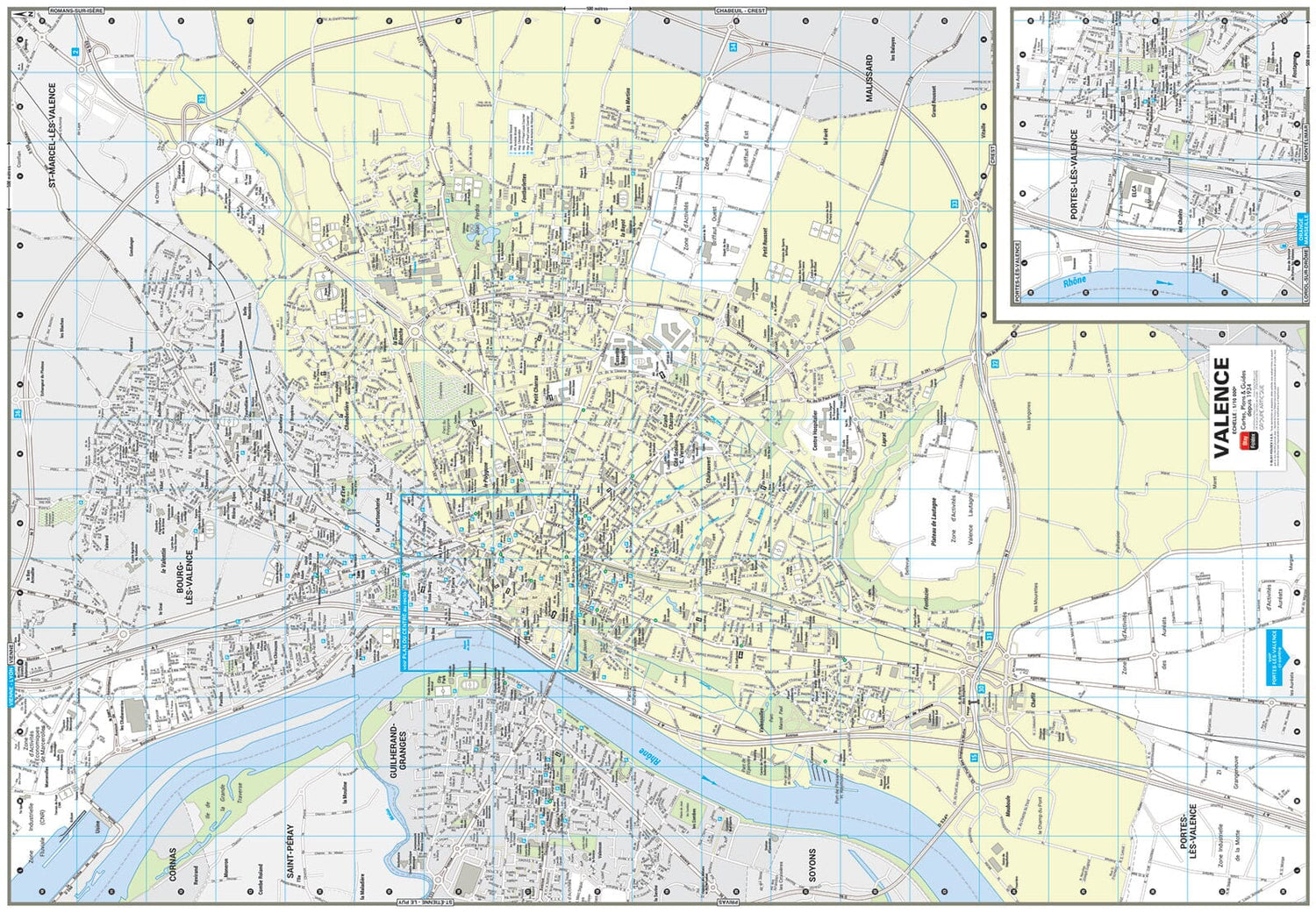 Valence, Drôme - Plan de ville | Blay Foldex plan de ville Blay Foldex