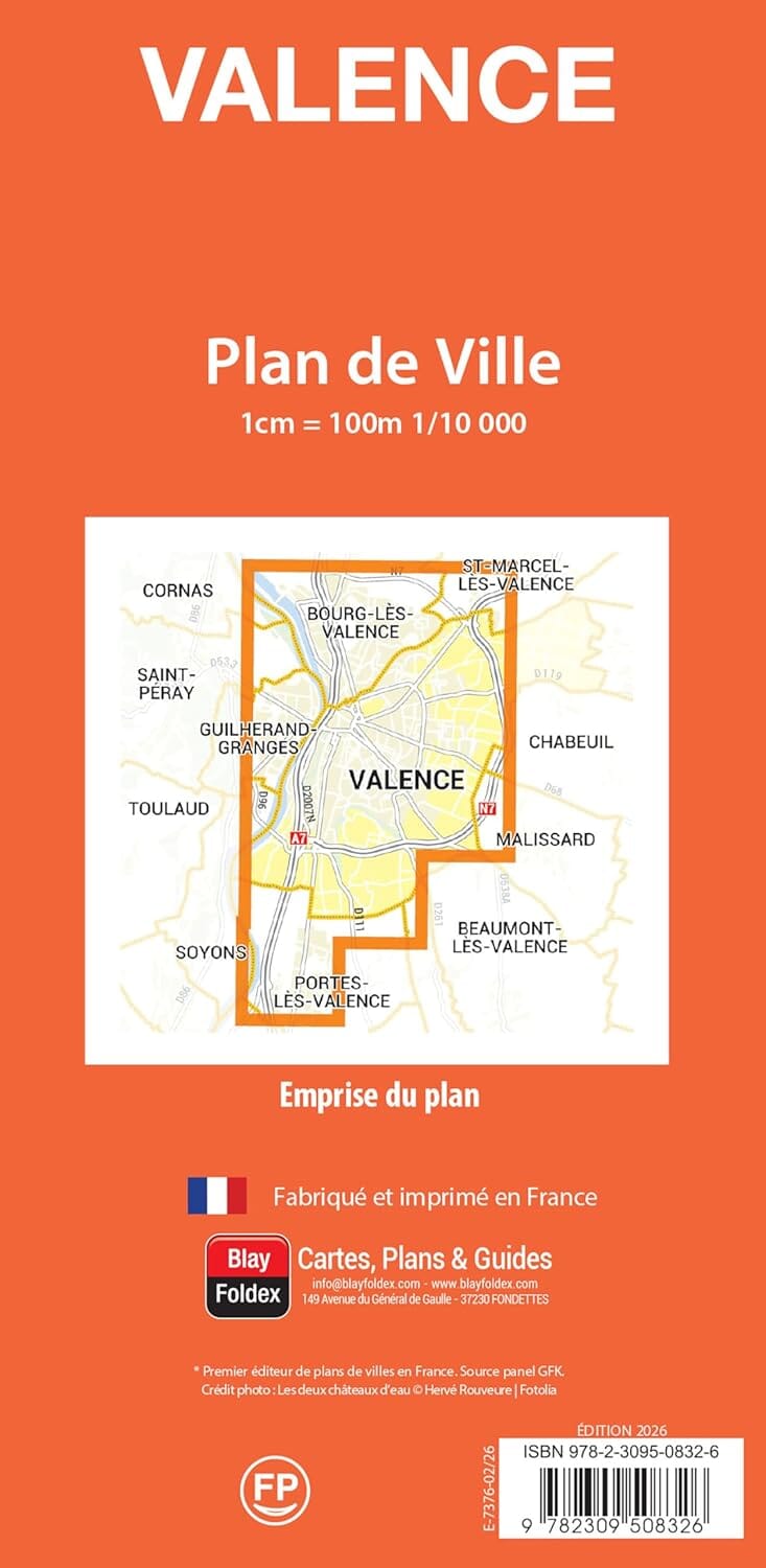Valence, Drôme - Plan de ville | Blay Foldex plan de ville Blay Foldex 