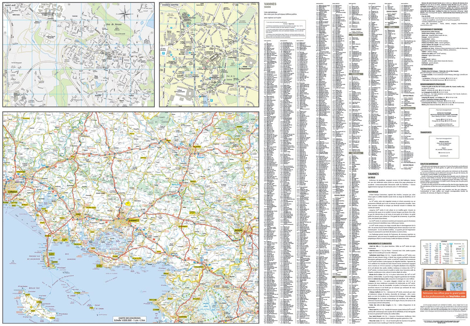 Vannes, Morbihan - Plan de ville | Blay Foldex plan de ville Blay Foldex