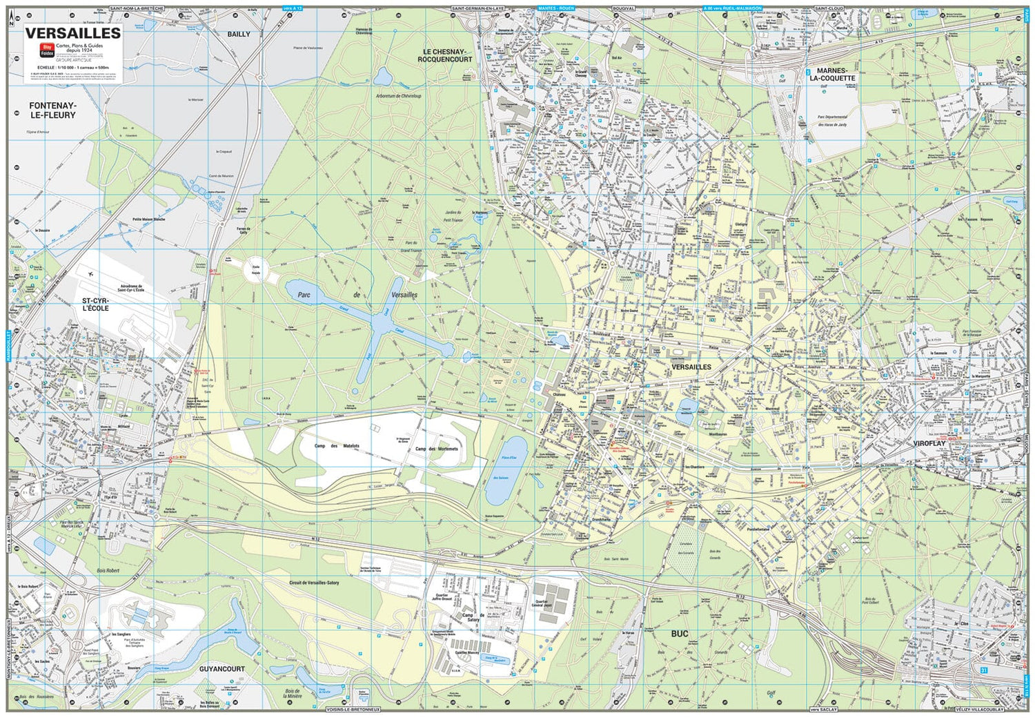 Versailles, Yvelines - Plan de ville | Blay Foldex plan de ville Blay Foldex