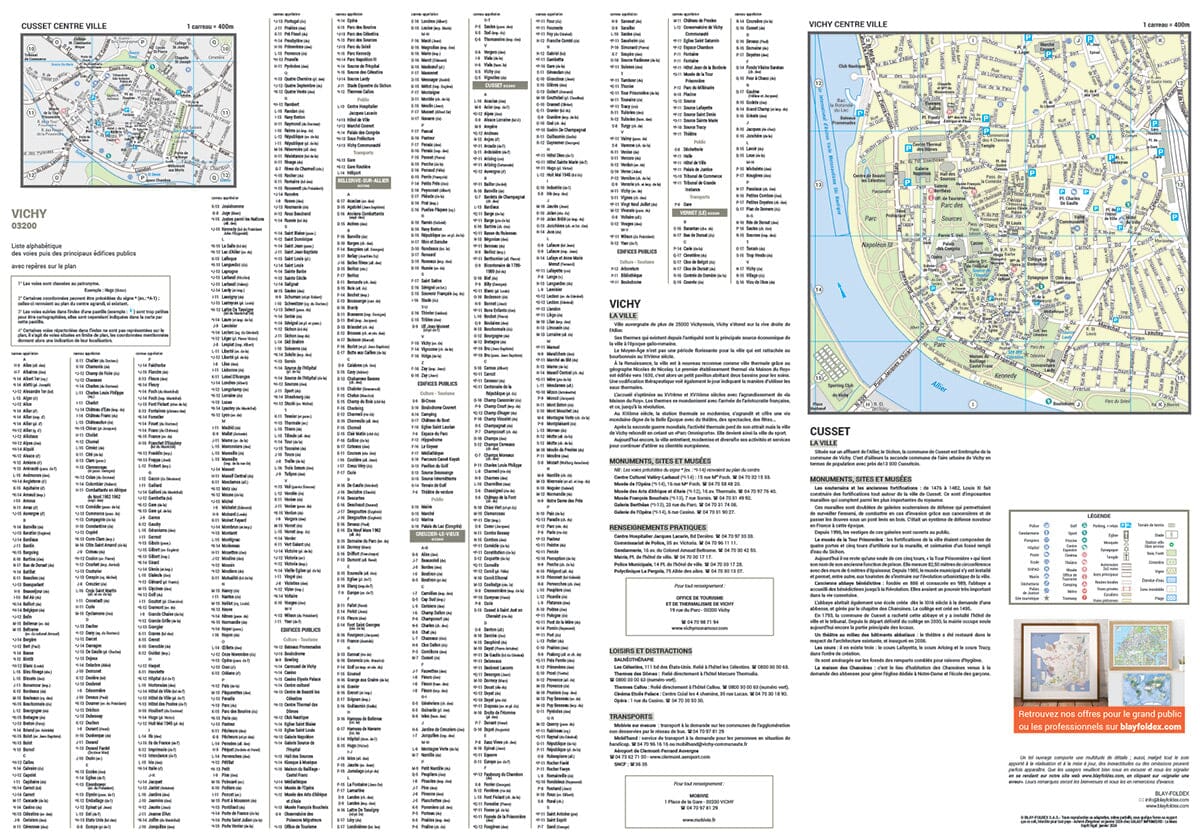 Vichy, Allier - Plan de ville | Blay Foldex plan de ville Blay Foldex