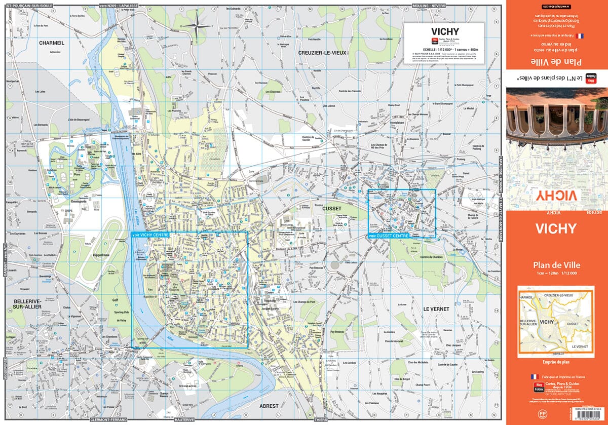 Vichy, Allier - Plan de ville | Blay Foldex plan de ville Blay Foldex