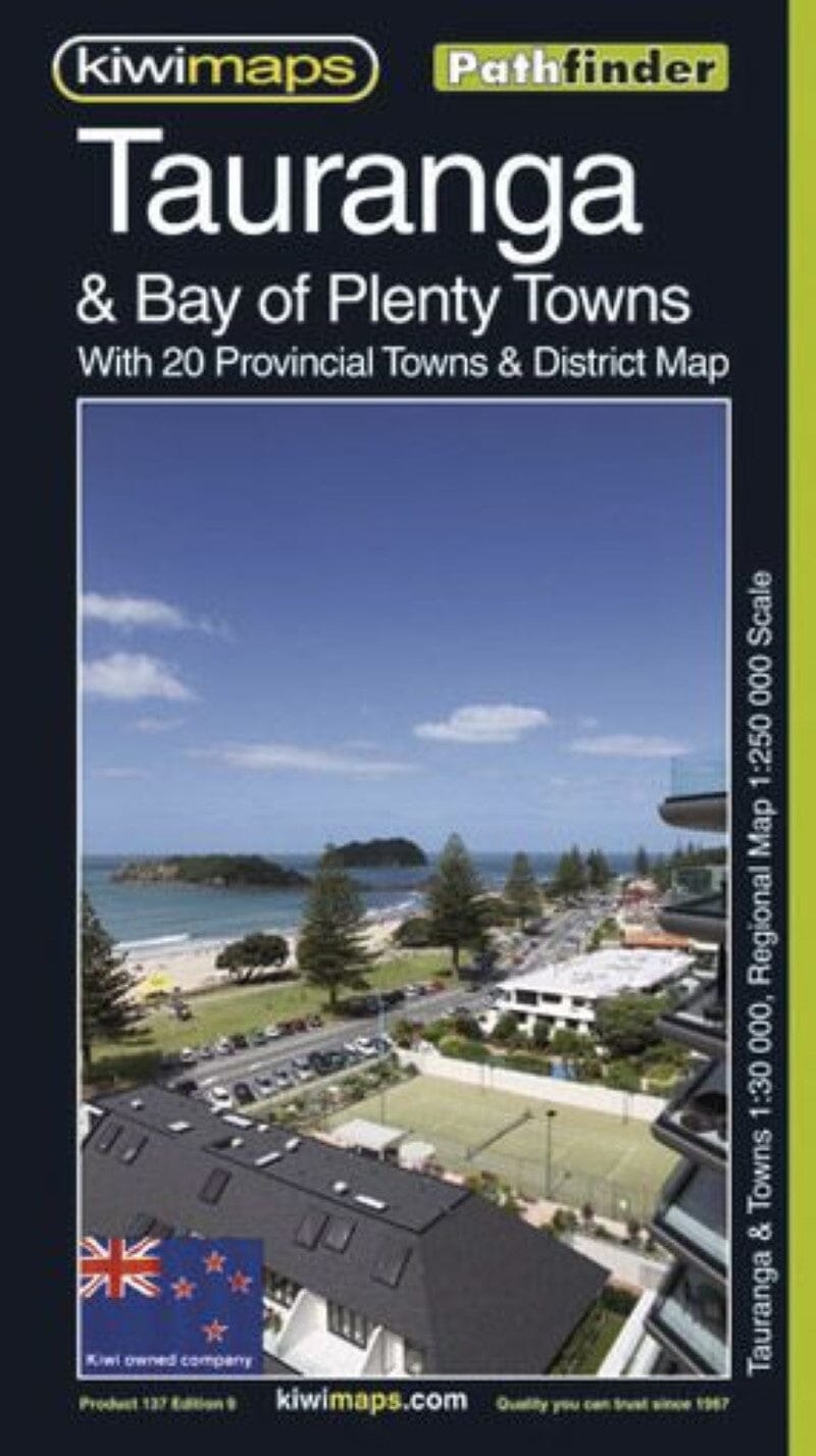 Villes de Tauranga et Bay of Plenty avec 20 villes provinciales et carte de district (Nouvelle-Zélande) | Kiwi Maps plan de ville Kiwi Maps Default Title