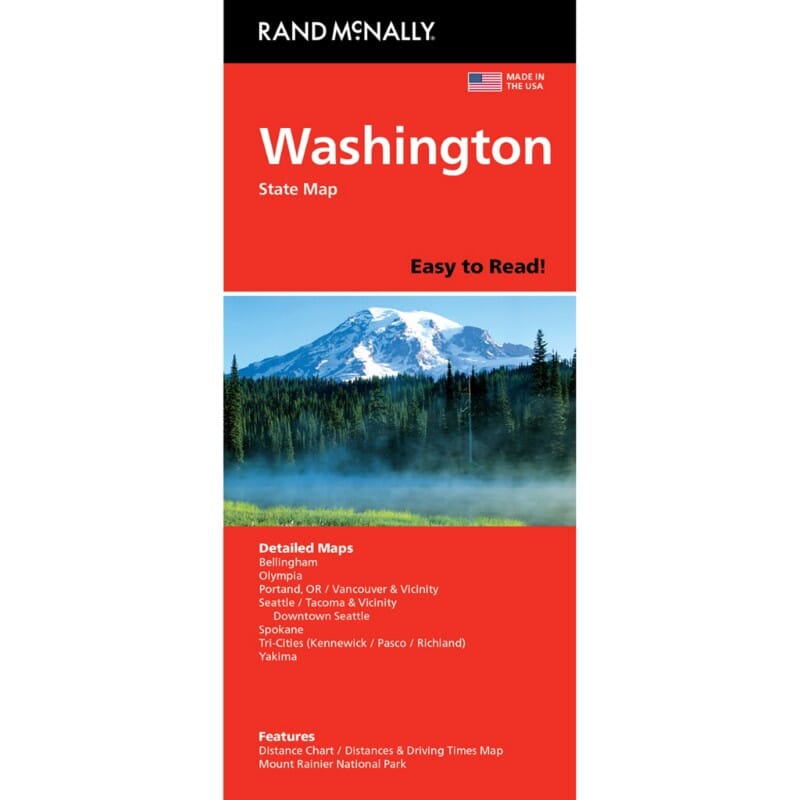 Washington, carte facile à lire | Rand McNally carte routière Rand McNally