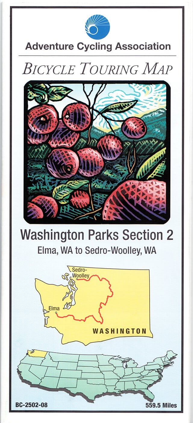 Washington Parks - Bicycle Route #2 | Adventure Cycling Association carte pliée Adventure Cycling Association 