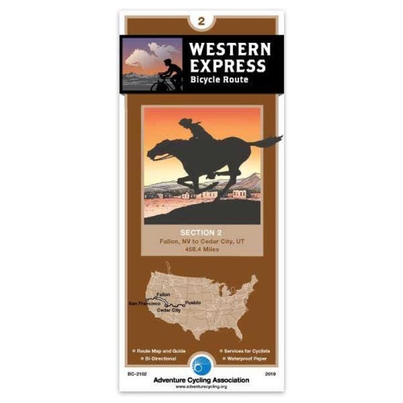 Western Express - Bicycle Route #2 | Adventure Cycling Association carte cycliste Adventure Cycling Association Default Title
