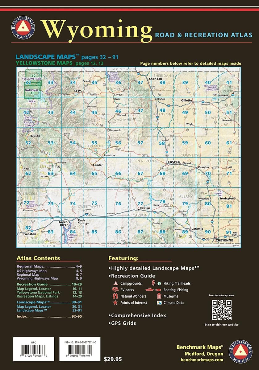 Wyoming Road and Recreation Atlas 2027 | Benchmark Maps atlas Benchmark Maps 