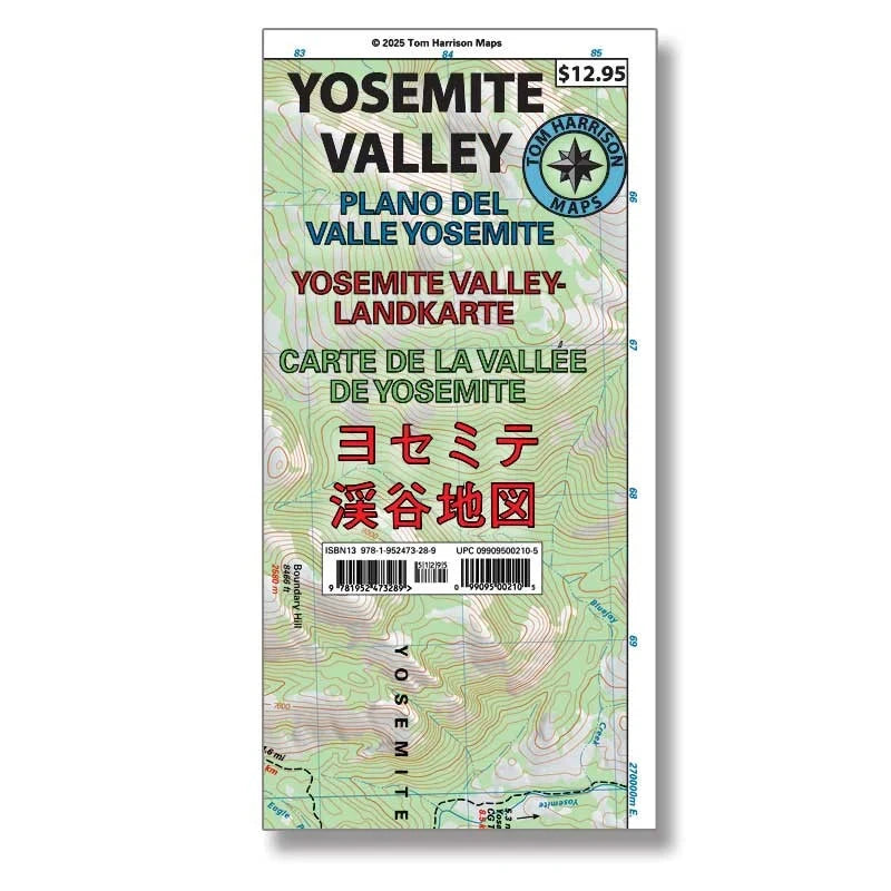 Yosemite Valley, Californie | Tom Harrison Maps carte de randonnée Tom Harrison Maps 
