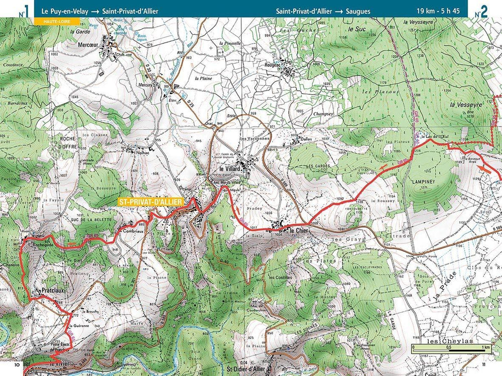 Atlas Chemins de Compostelle - La Via Podiensis : la Voie du Puy | Chamina guide de randonnée Chamina 