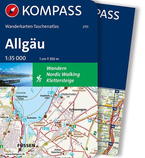 Atlas de poche de cartes de randonnées n° 2751 - Allgäu (Allemagne) | Kompass atlas Kompass Default Title