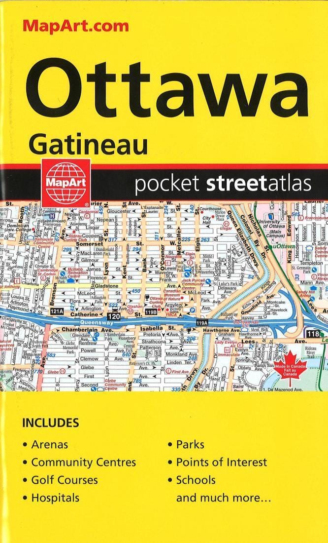 Atlas de poche des rues d'Ottawa et de Gatineau | Canadian Cartographics Corporation atlas Canadian Cartographics Corporation Default Title