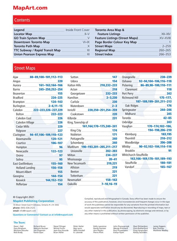 Atlas de rues Deluxe - Toronto et sa région, en gros caractères | Canadian Cartographics Corporation atlas Canadian Cartographics Corporation 