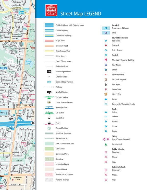 Atlas de rues Deluxe - Toronto et sa région, en gros caractères | Canadian Cartographics Corporation atlas Canadian Cartographics Corporation 