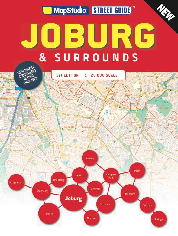 Atlas de rues- Johannesbourg & environs | MapStudio atlas MapStudio