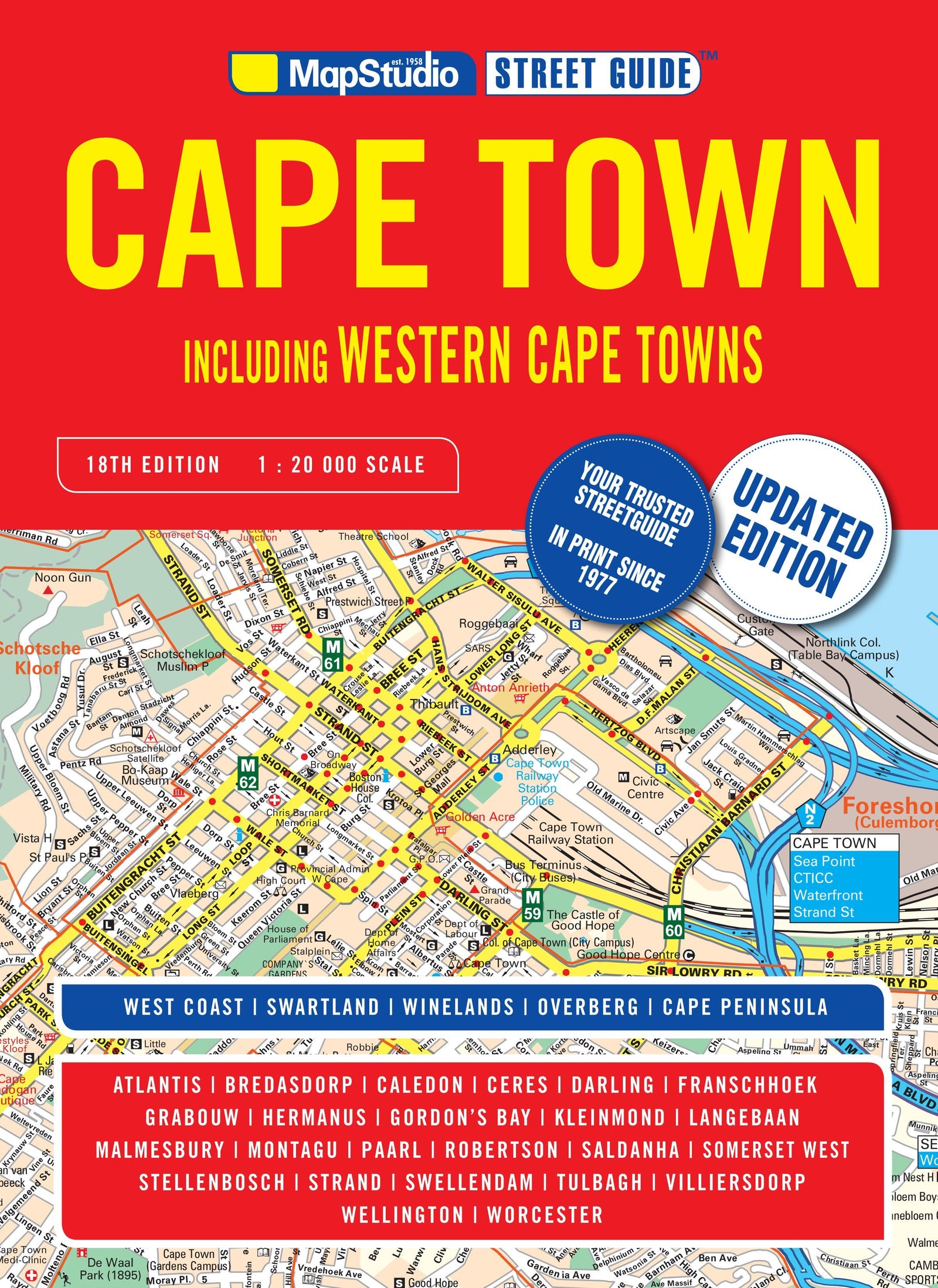 Atlas de rues - Le Cap, Western Cape Villes, Cape Penins | MapStudio atlas MapStudio Default Title