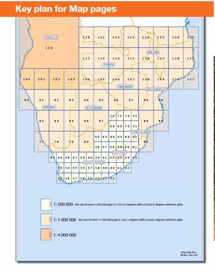 Atlas de voyage - Afrique Australe | Tracks4Africa atlas Tracks4Africa