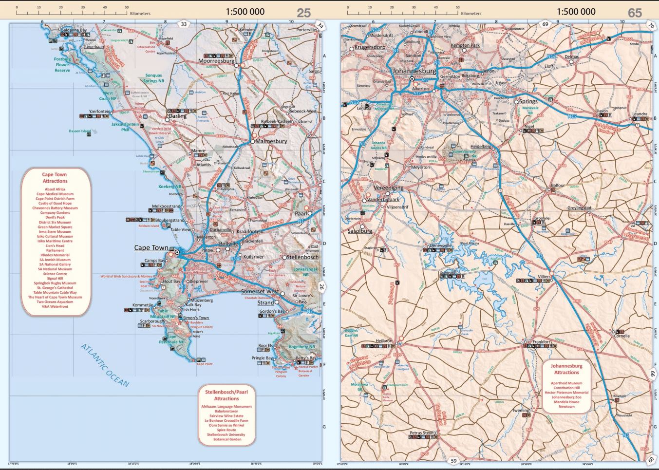 Atlas de voyage - Afrique Australe | Tracks4Africa atlas Tracks4Africa