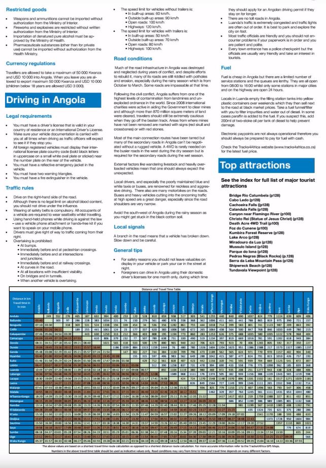 Atlas de voyage - Afrique Australe | Tracks4Africa atlas Tracks4Africa