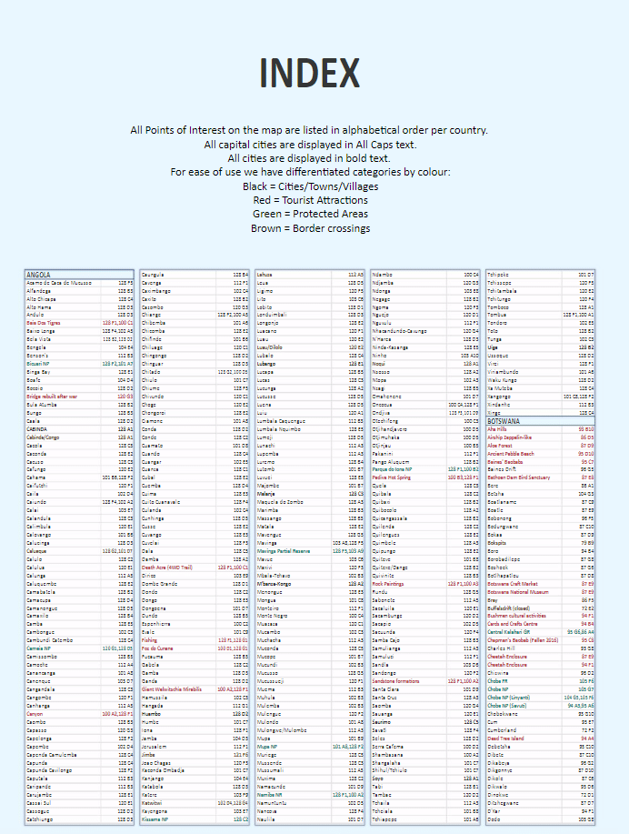 Atlas de voyage - Afrique Australe | Tracks4Africa atlas Tracks4Africa