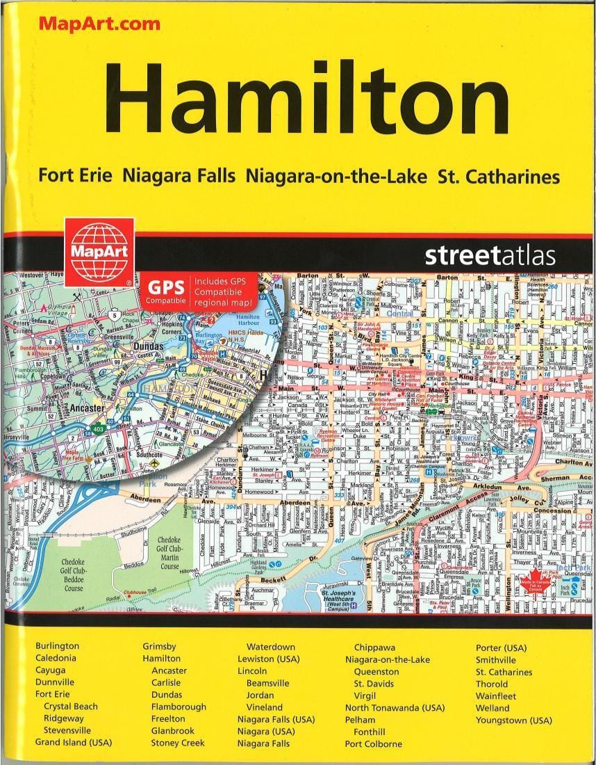 Atlas des rues - Hamilton et Niagara Falls, ON (gros caractères) | Canadian Cartographics Corporation atlas Canadian Cartographics Corporation Default Title