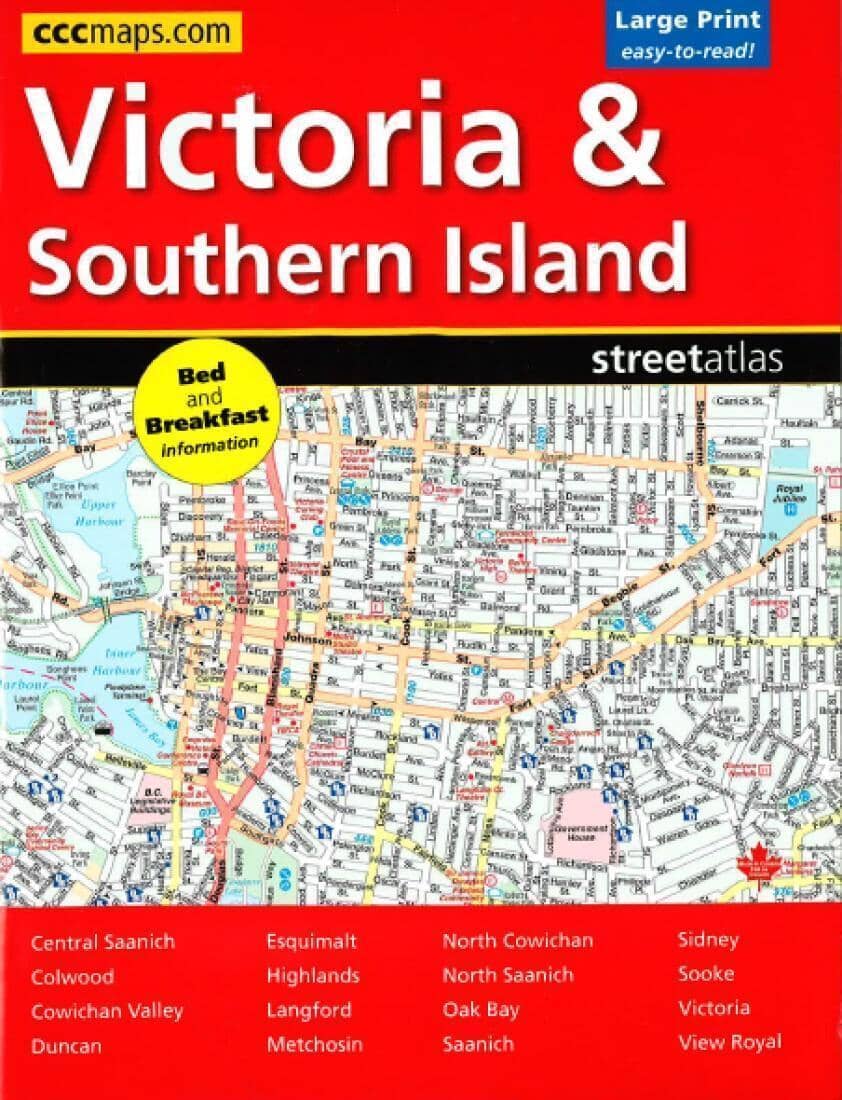 Atlas des rues - Victoria et Sud de l'île de Vancouver (Colombie-Britannique), gros caractères | Canadian Cartographics Corporation atlas Canadian Cartographics Corporation