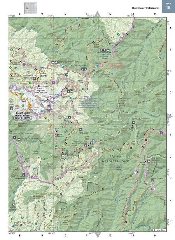 Atlas & guide - High Country Victoria, Australie (format A4) | Hema Maps atlas Hema Maps 
