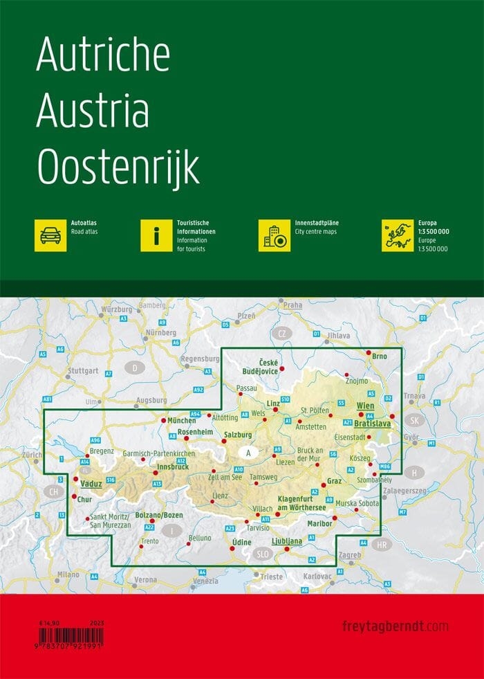 Atlas routier à spirales - Autriche | Freytag & Berndt atlas Freytag & Berndt 