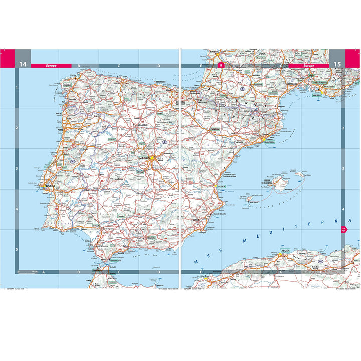Atlas routier à spirales - Europe 2023 (multilingue) - format A4 | Michelin atlas Michelin 