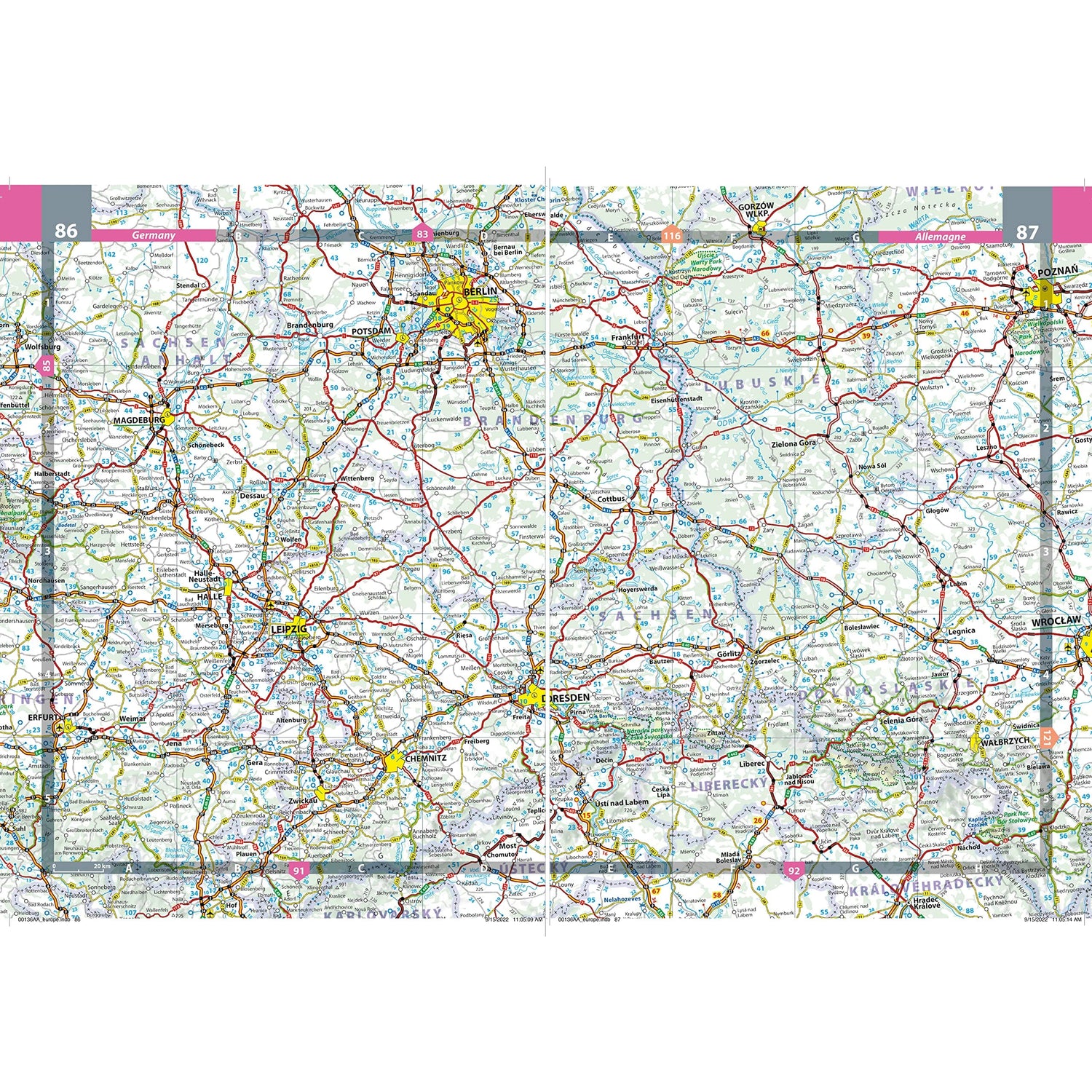 Atlas routier à spirales - Europe 2025 (multilingue) - format A4 | Michelin atlas Michelin