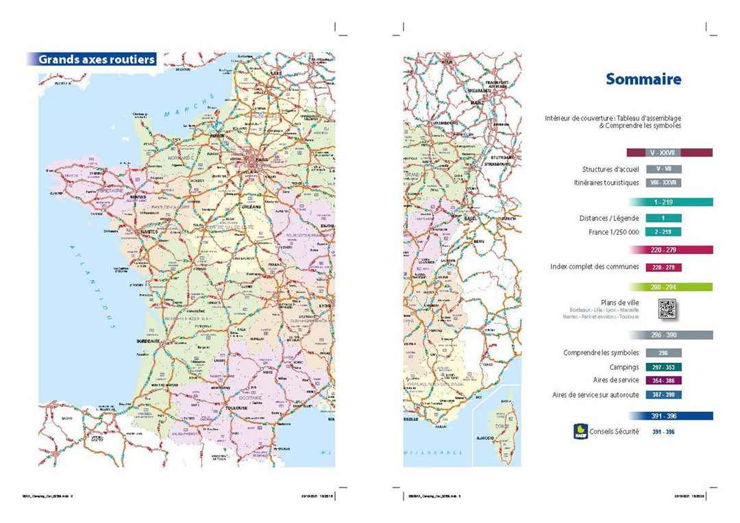 Atlas routier à spirales - France en camping-car & van 2022 | Michelin atlas Michelin 
