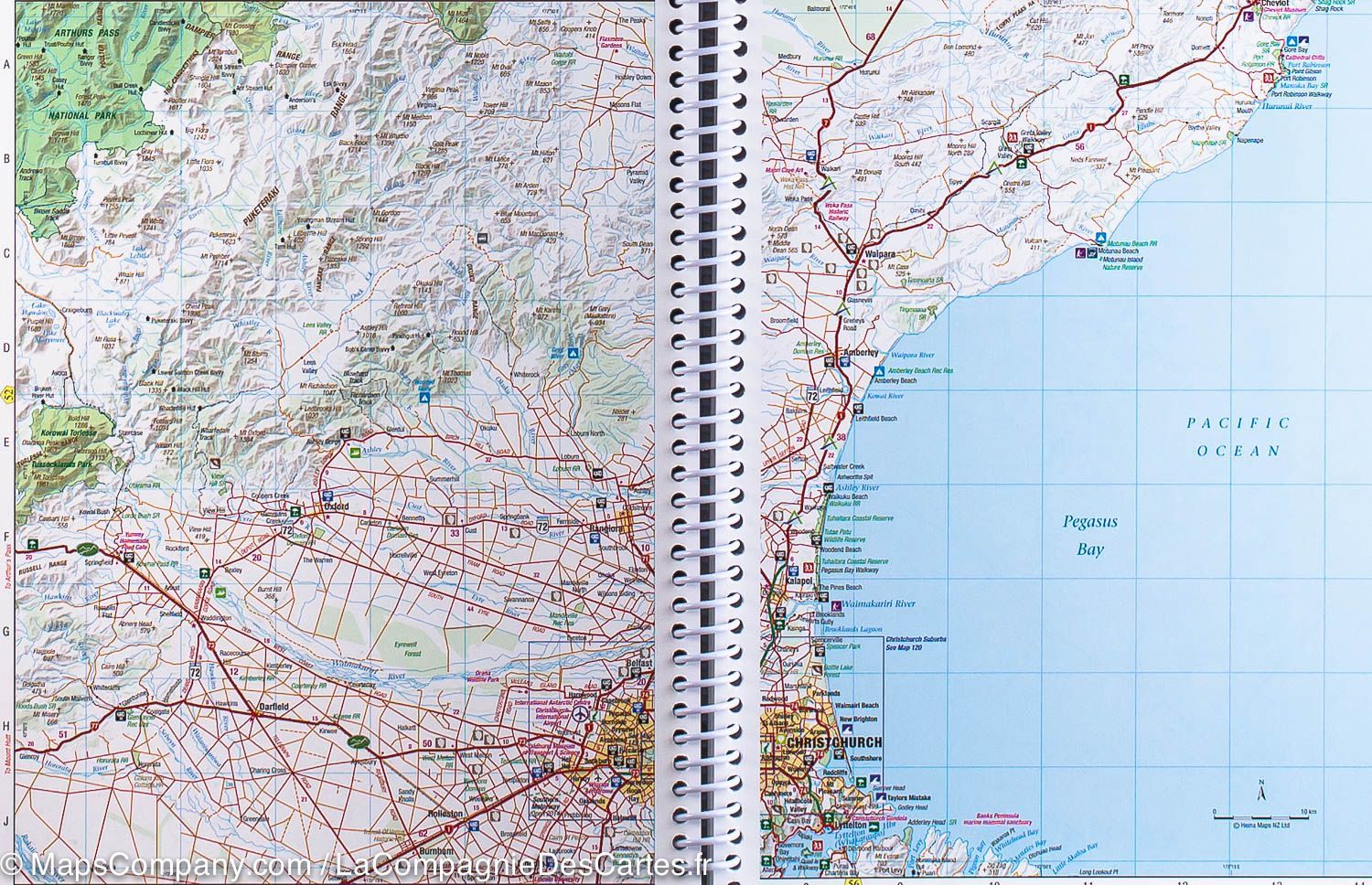 Atlas routier à spirales - Nouvelle Zélande (petit format) | Hema Maps atlas Hema Maps