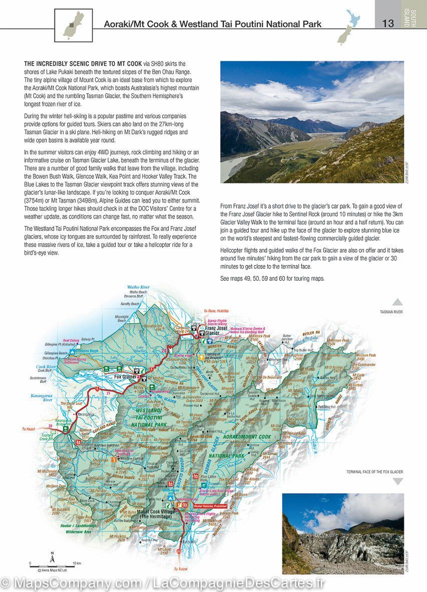 Atlas routier - Nouvelle Zélande (petit format) | Hema Maps - La Compagnie des Cartes