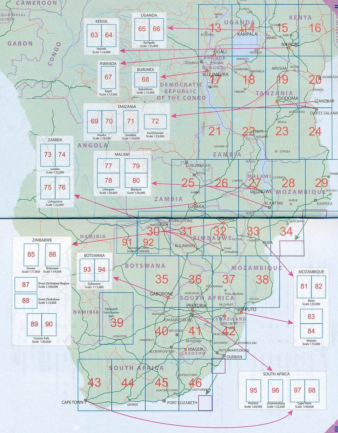 Atlas routier de poche - Afrique | ITM - La Compagnie des Cartes
