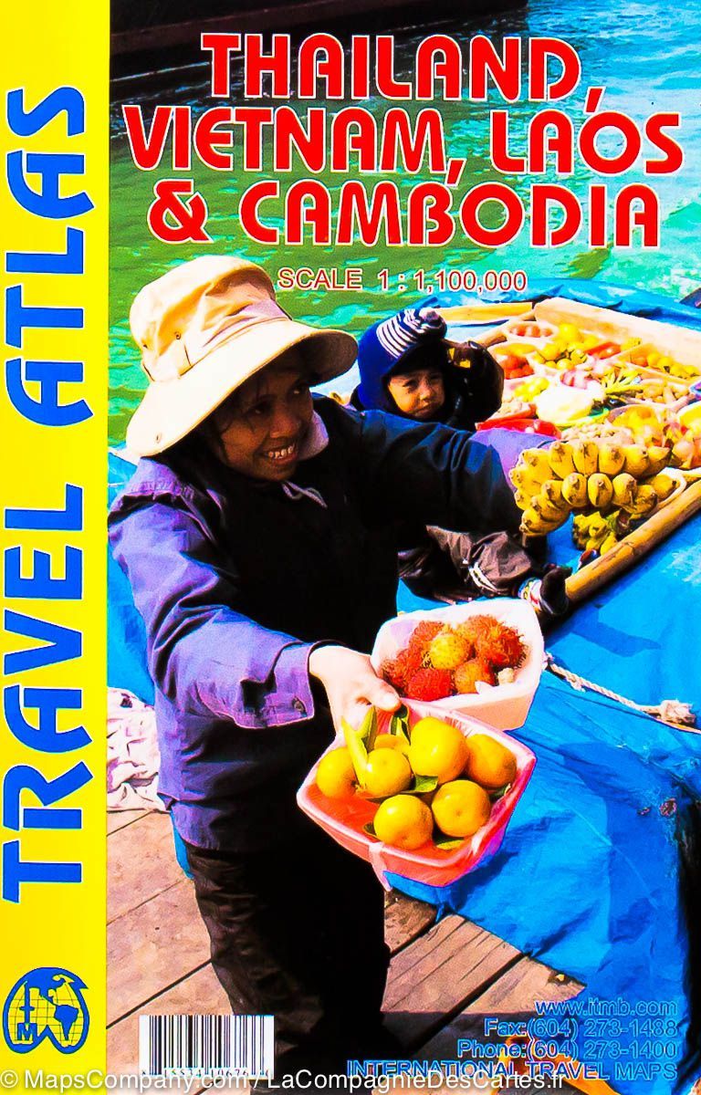 Atlas routier de poche &#8211; Thailande, Vietnam, Laos &#038; Cambodge | ITM - La Compagnie des Cartes