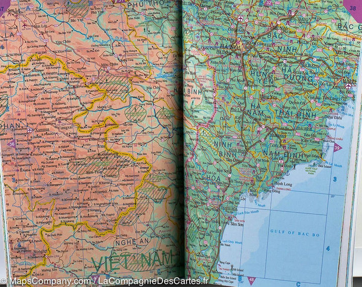 Atlas routier de poche &#8211; Thailande, Vietnam, Laos &#038; Cambodge | ITM - La Compagnie des Cartes