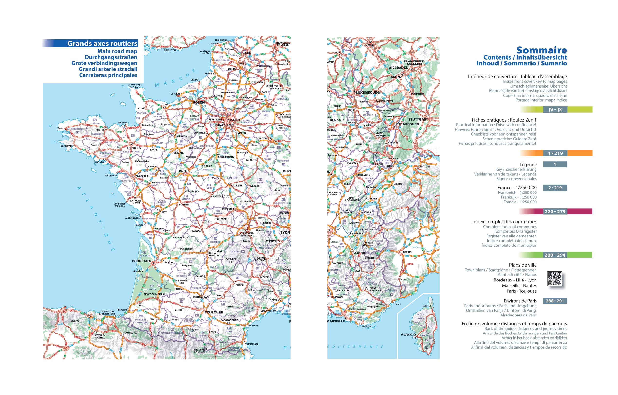Atlas routier et touristique plastifié - France (à spirales