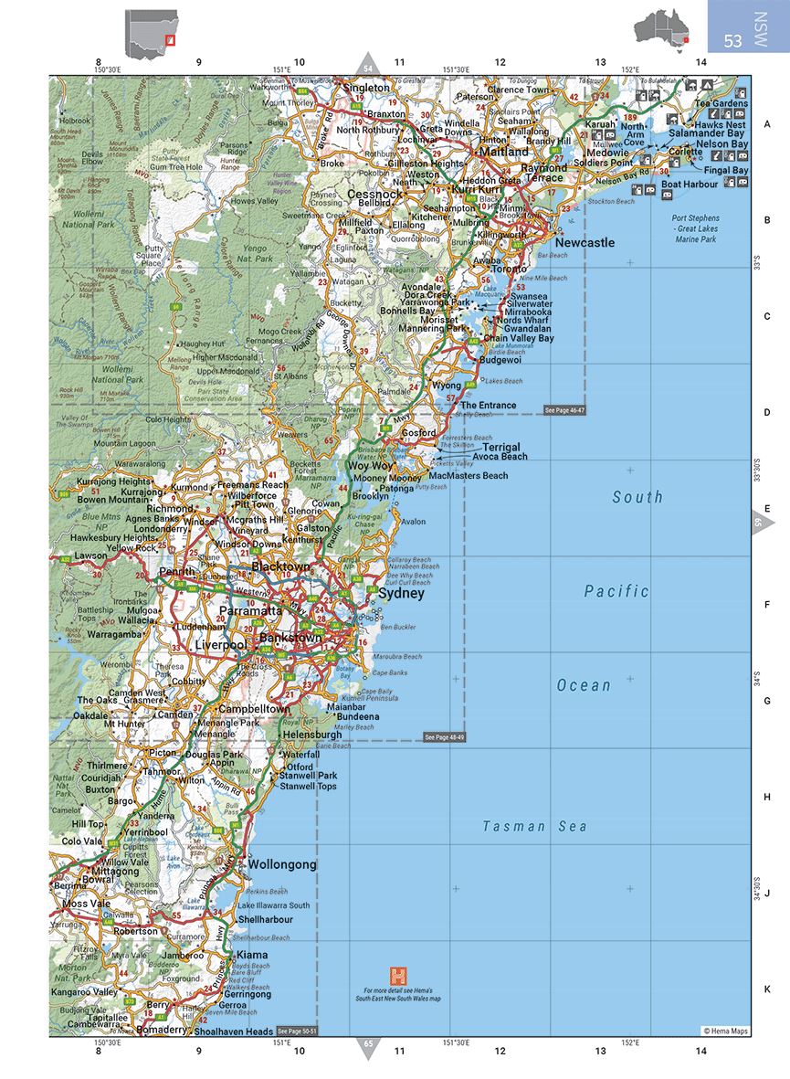 Atlas routier et tout terrain - Australie (25,2 cm x 34,5 cm) | Hema Maps atlas Hema Maps