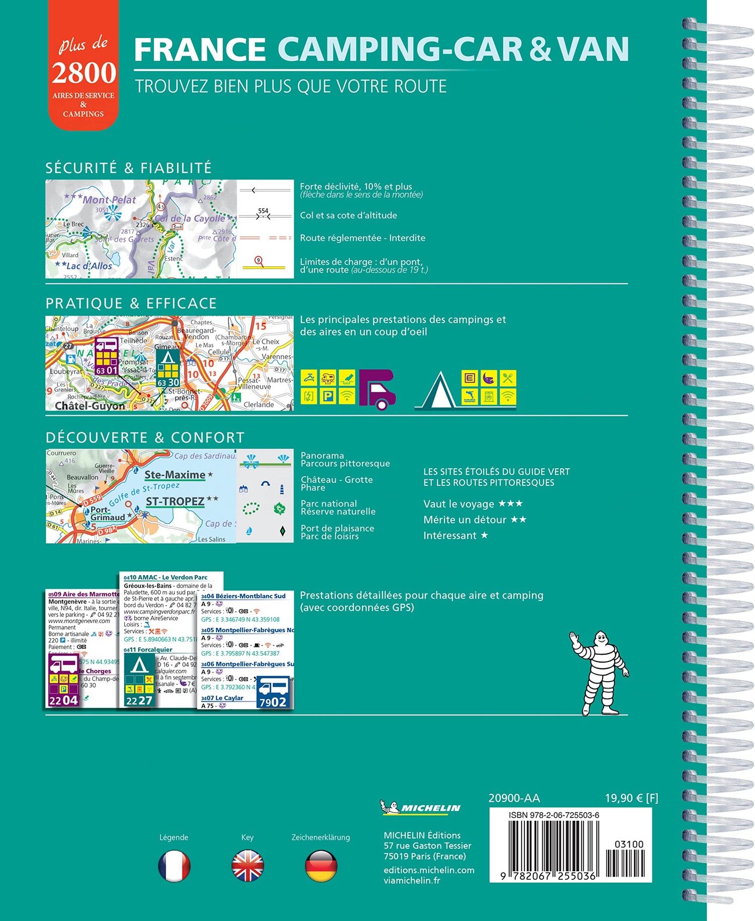 Atlas routier à spirales - France en camping-car & van | Michelin atlas Michelin