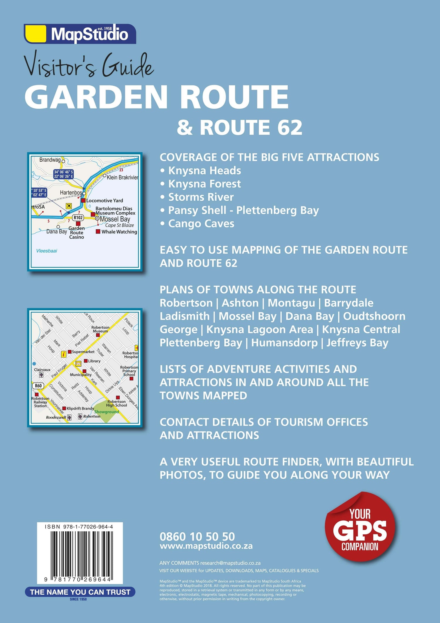 Atlas routier - Garden Route & Route 62 (Afrique du Sud) | Mapstudio atlas MapStudio 