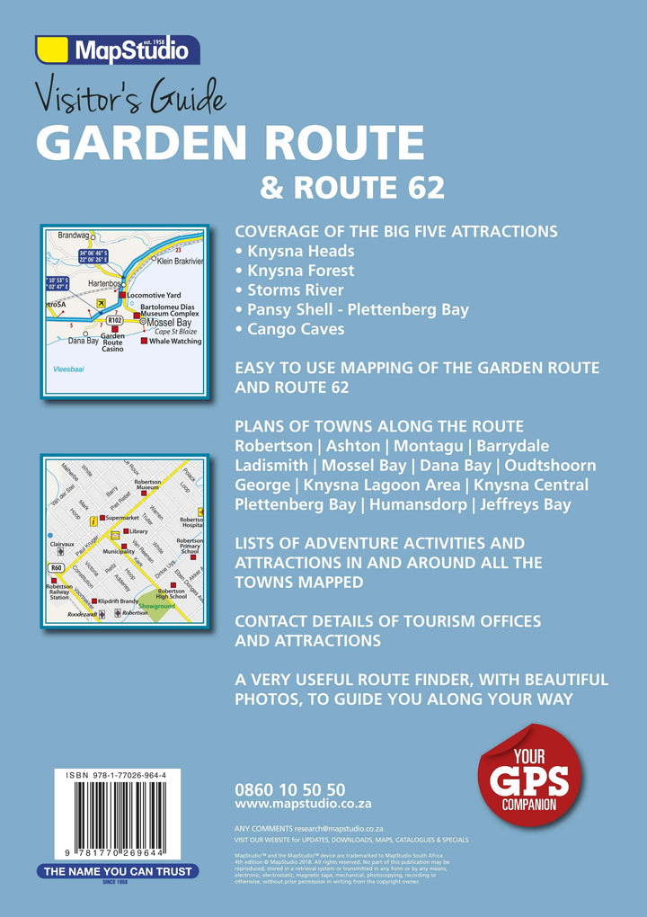 Atlas routier - Garden Route & Route 62 (Afrique du Sud) | Mapstudio atlas MapStudio 