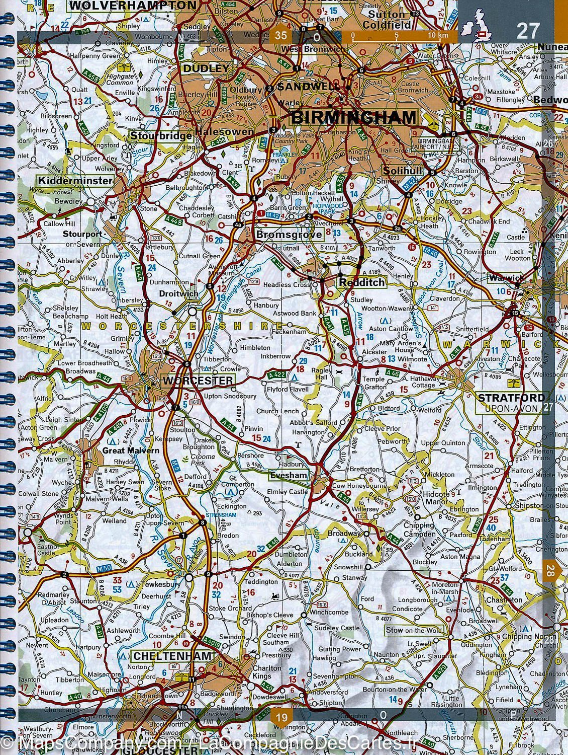 Atlas routier à spirales - Grande Bretagne & Irlande (multilingue) | Michelin atlas Michelin