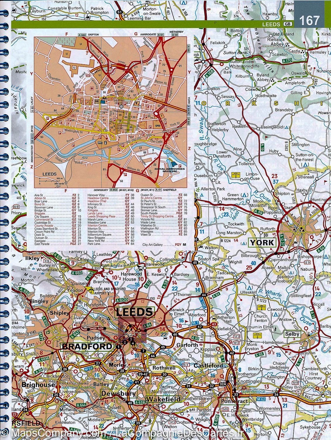 Atlas routier à spirales - Grande Bretagne & Irlande (multilingue) | Michelin atlas Michelin