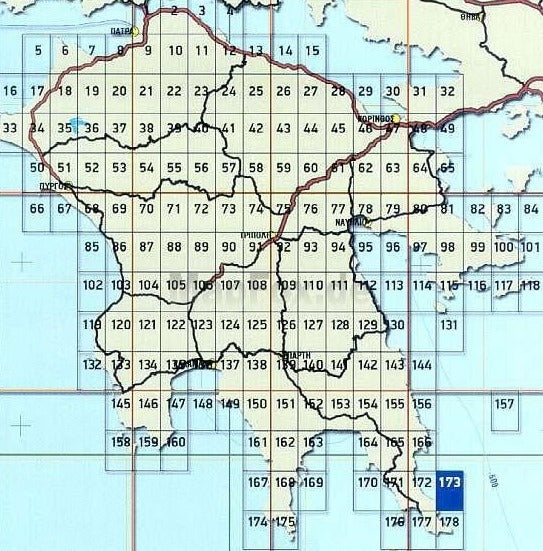 Atlas routier - Péloponnèse | Anavasi atlas Anavasi 