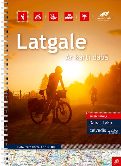 Atlas routier régional (à spirales) - Latgale (Lettonie Est) | Jana Seta atlas Jana Seta 
