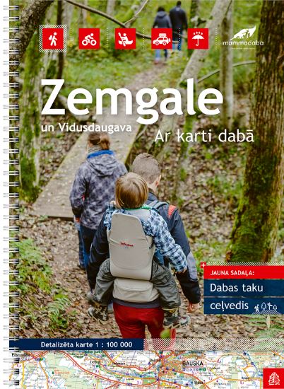 Atlas routier régional (à spirales) - Zemgale (Lettonie Sud) | Jana Seta atlas Jana Seta 