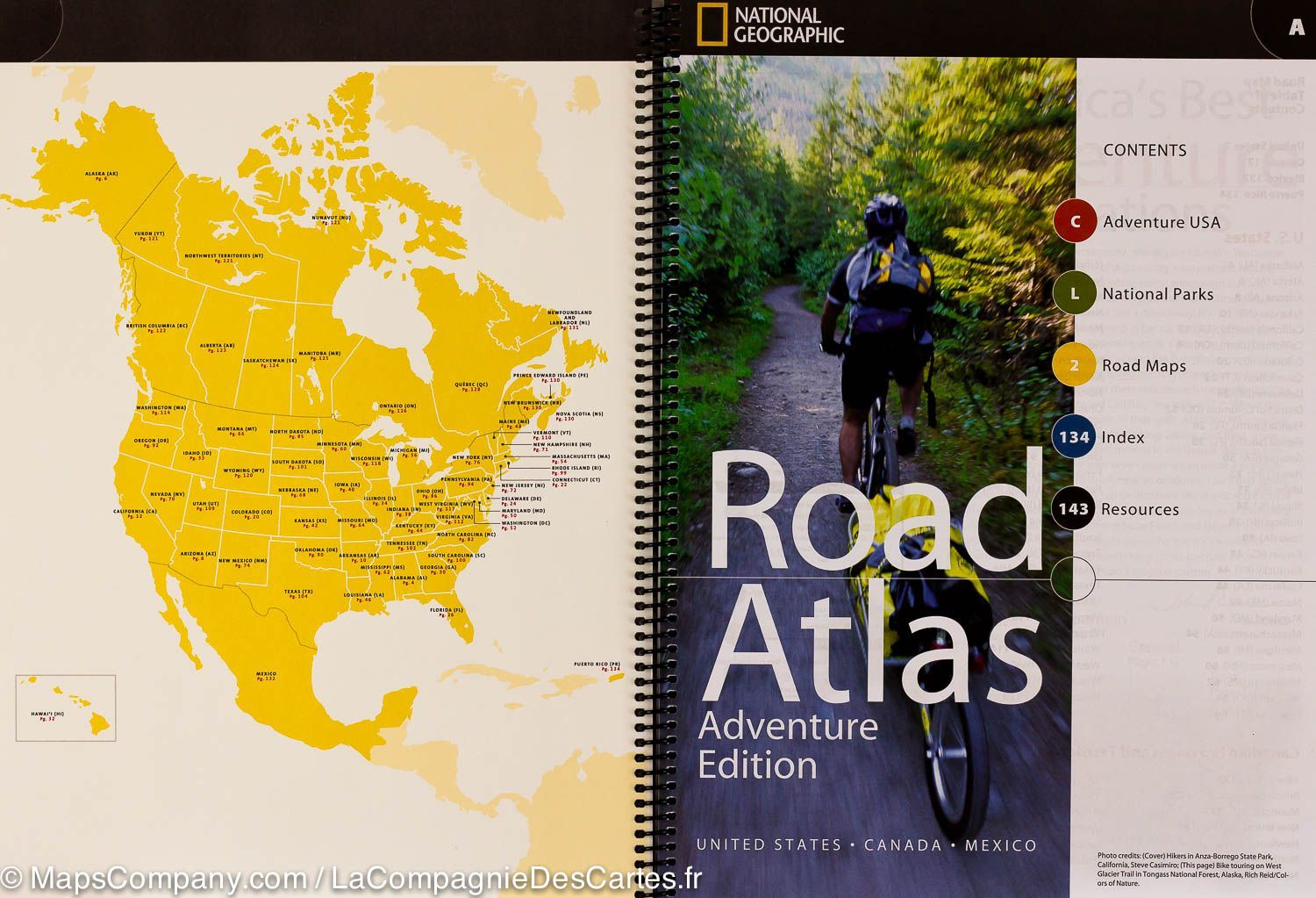 Atlas routier très grand format - USA, Canada & Mexique (38 x 28,3 cm) | National Geographic atlas National Geographic