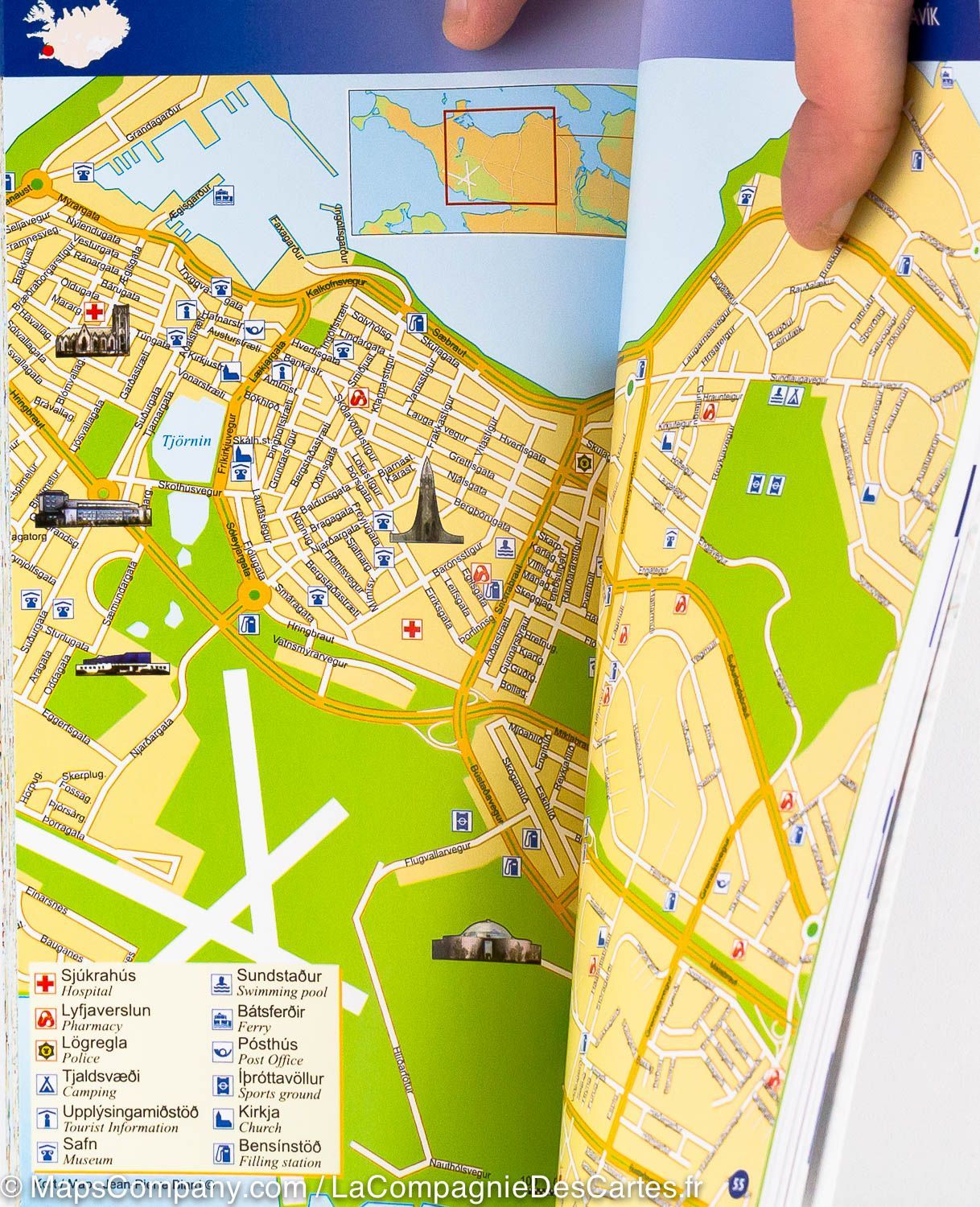 Atlas touristique de poche- Islande | Ferdakort atlas Ferdakort